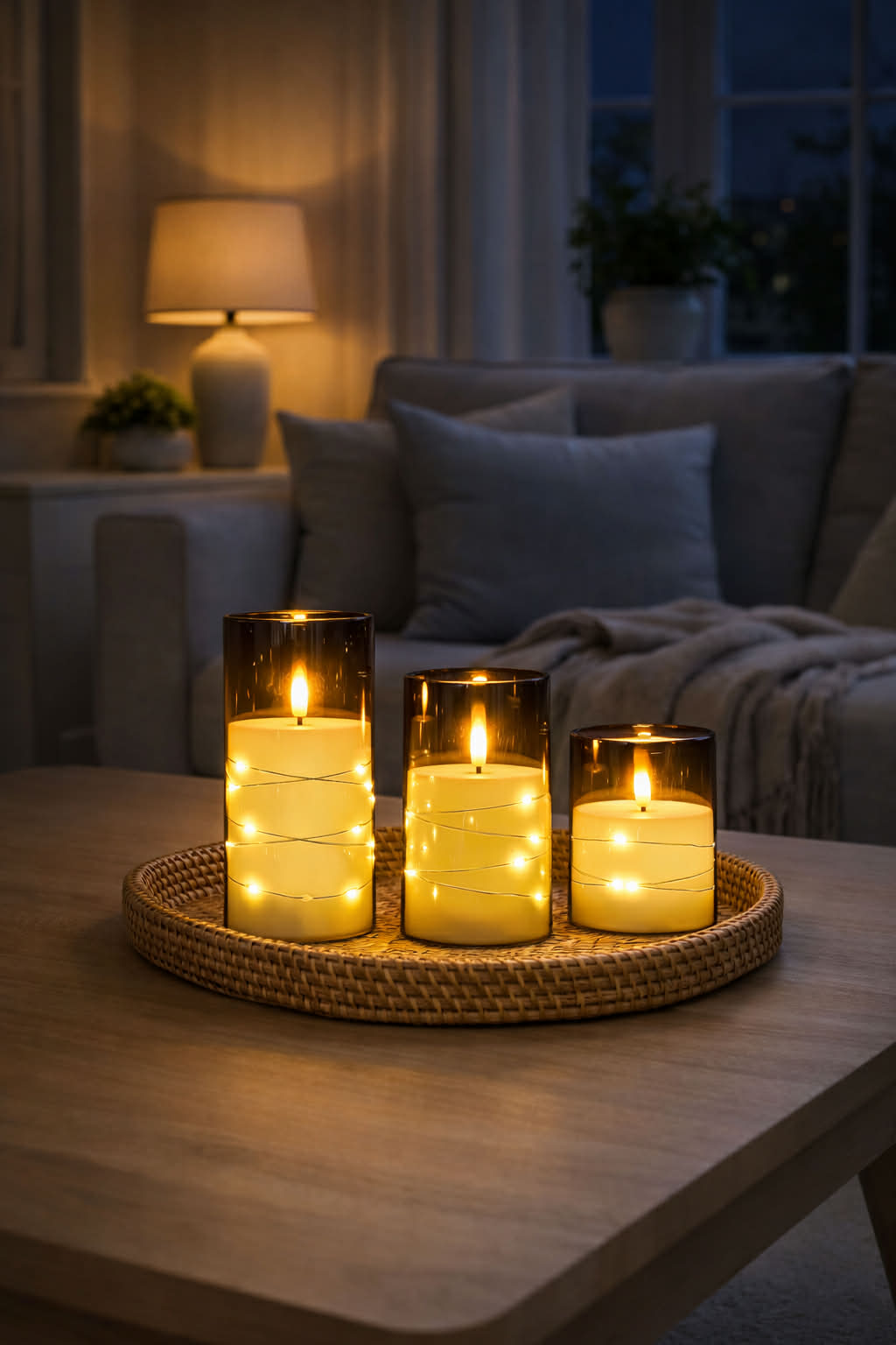 LED-licht ALMA 3 st. m. afstandsbediening