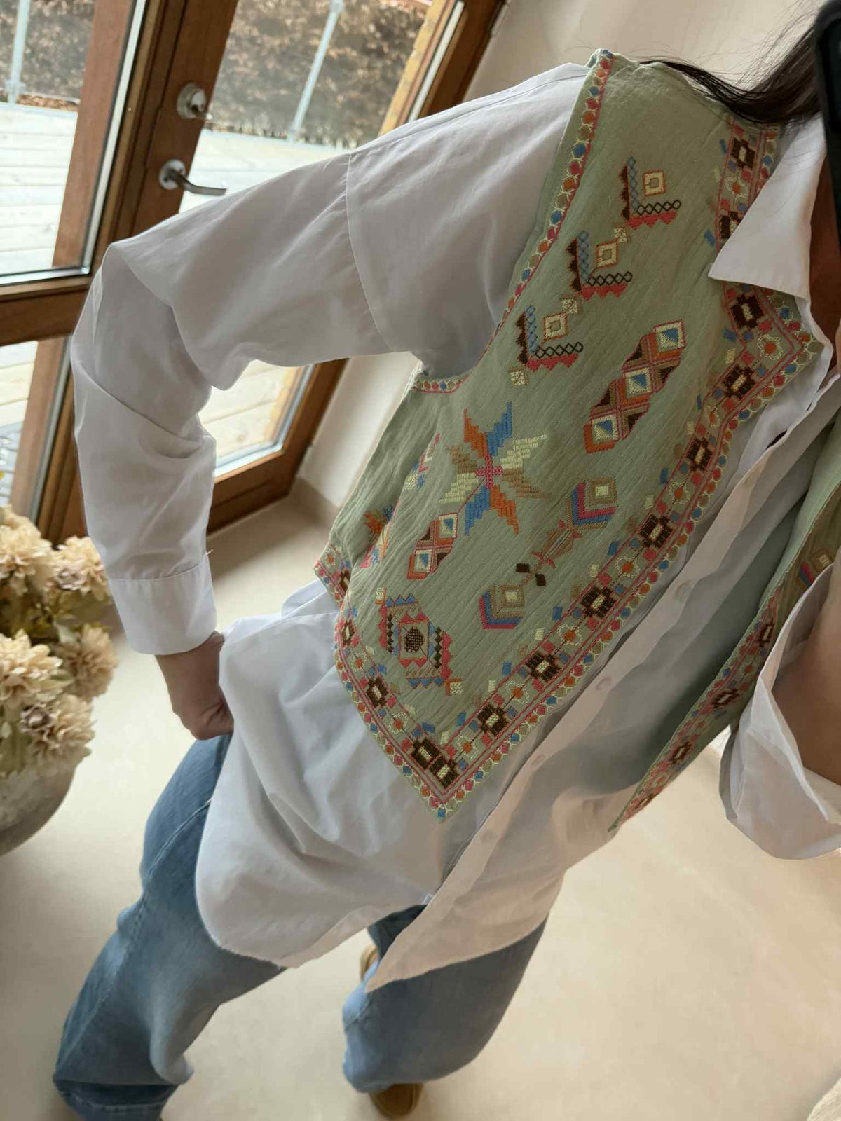 Gilet Boho mint