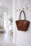 Shopper croco van leer - Cognac