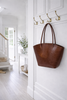 Shopper croco van leer - Cognac
