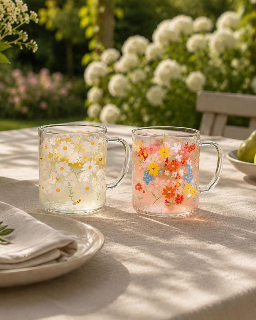 Beker van glas Summer - Color mix