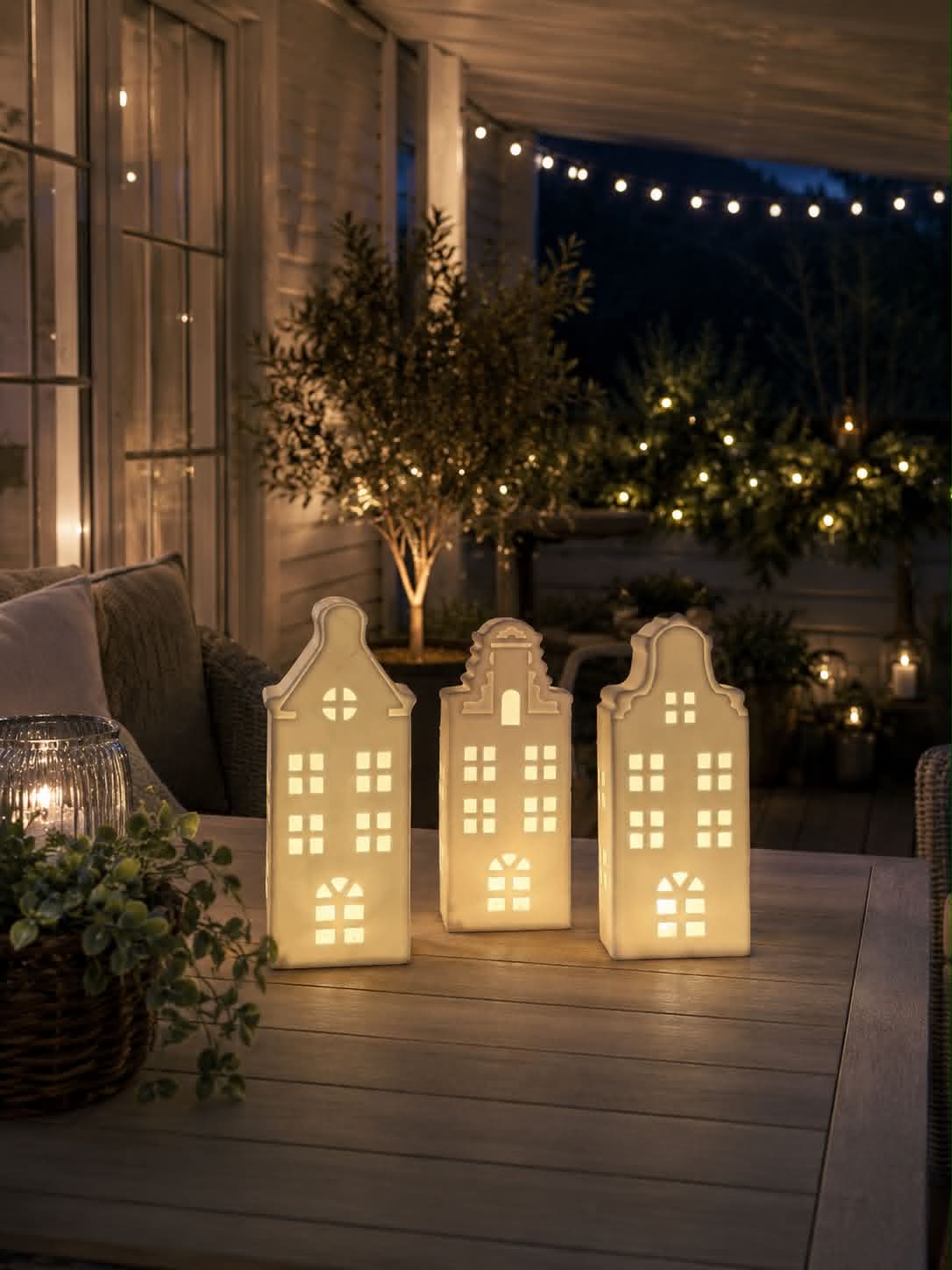 Licht huisje met led  - WHITE MIX