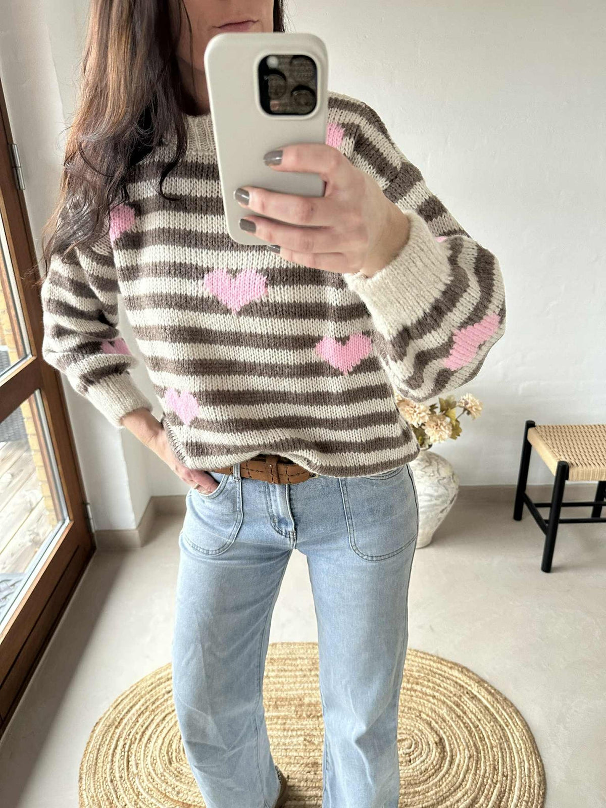 Trui - Beige strepen