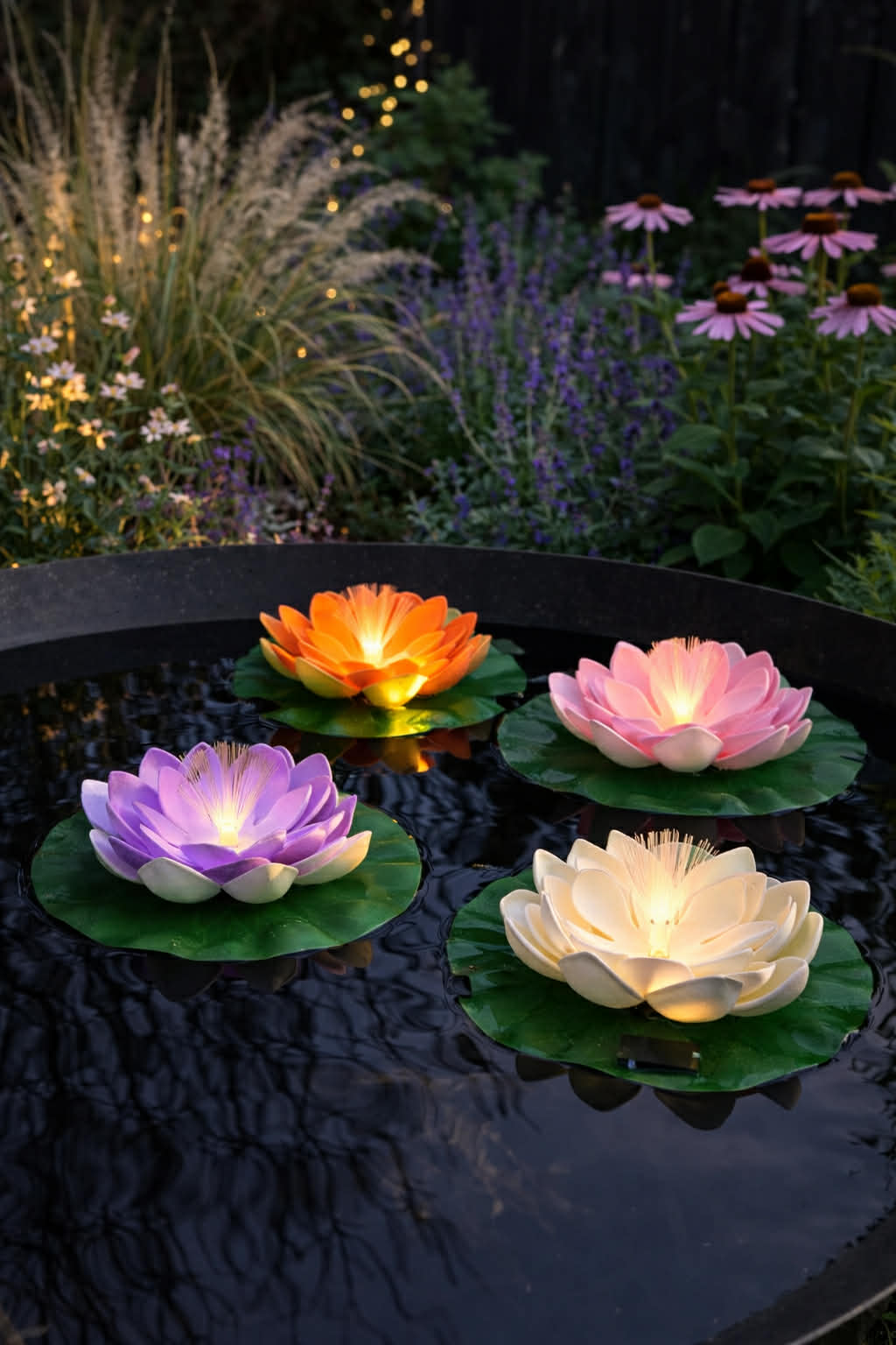 Lotus met solar - Meerdere kleuren