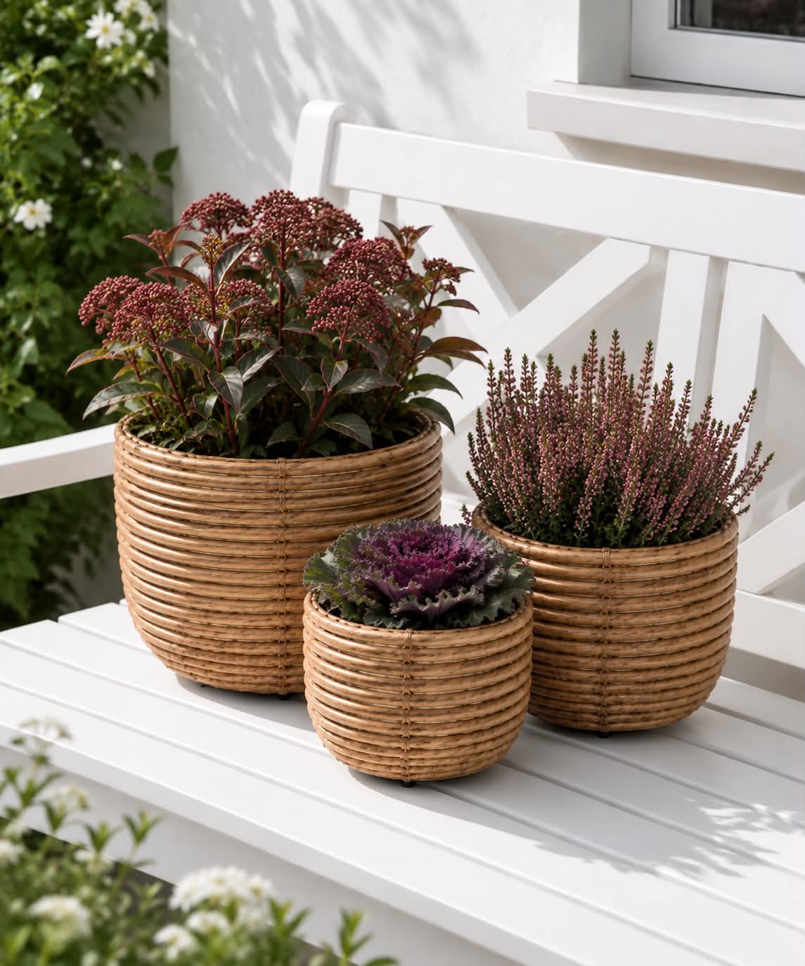 Mandenset Rattan - Naturel 3 st.