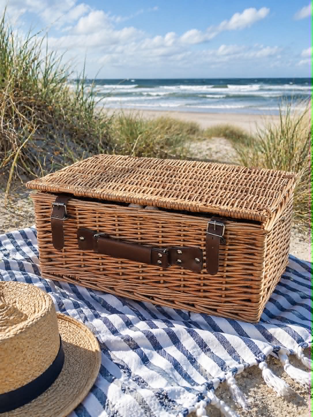 Picknickmand met inhoud voor 4 personen - DELUXE