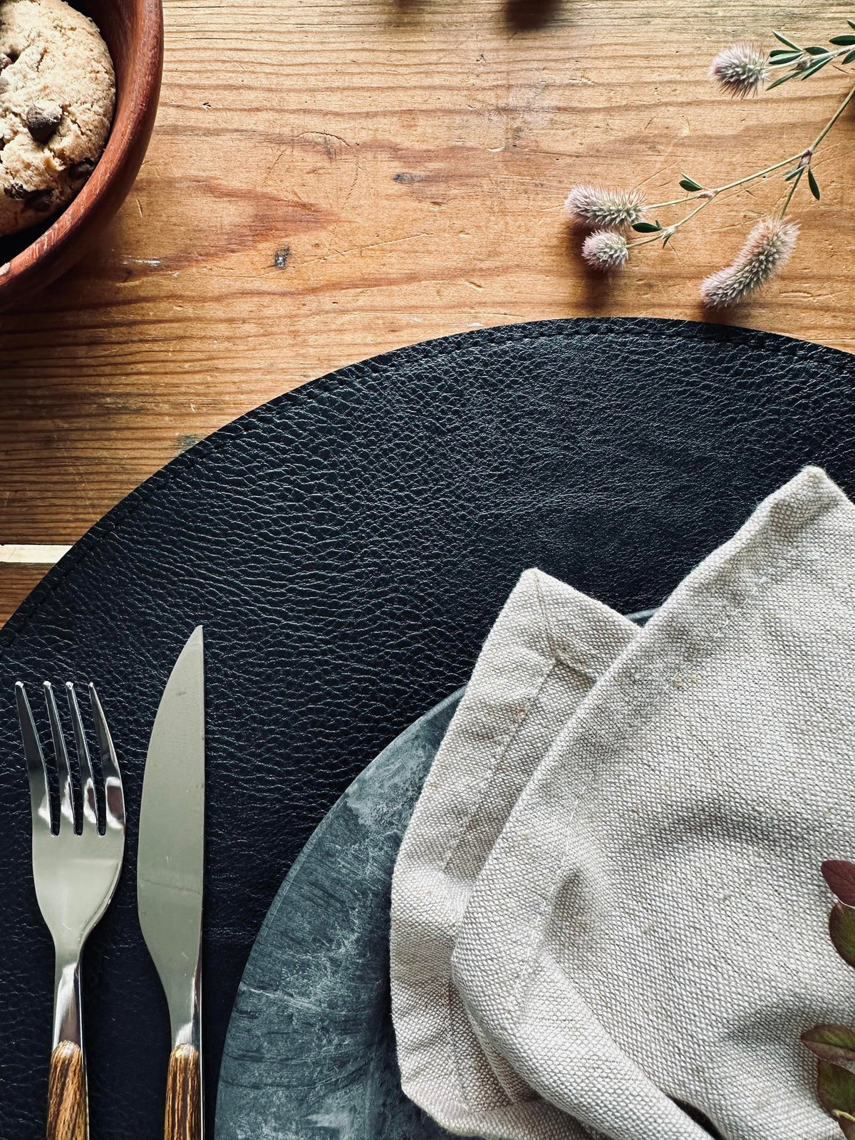 Placemat Grijs / Zwart – Omkeerbaar