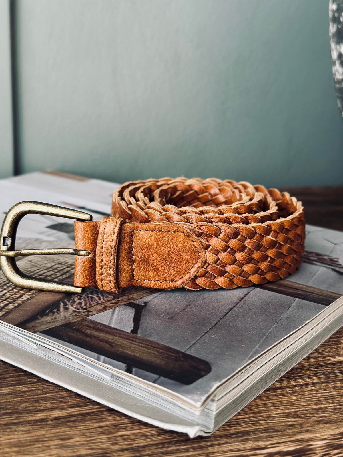 Riem Harper cognac vlecht