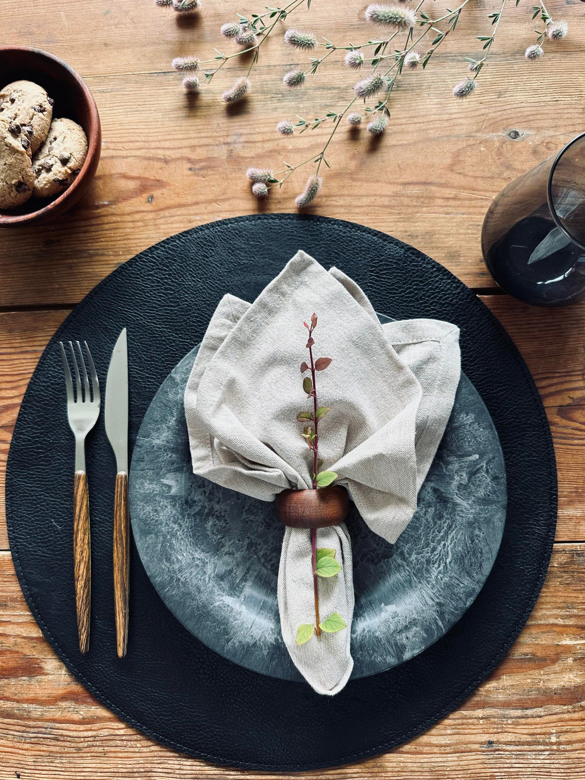 Placemat Grijs / Zwart – Omkeerbaar