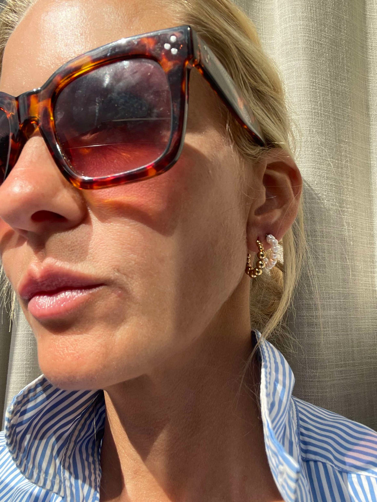 Oorbellen Gunilla 20 mm - 18k verguld