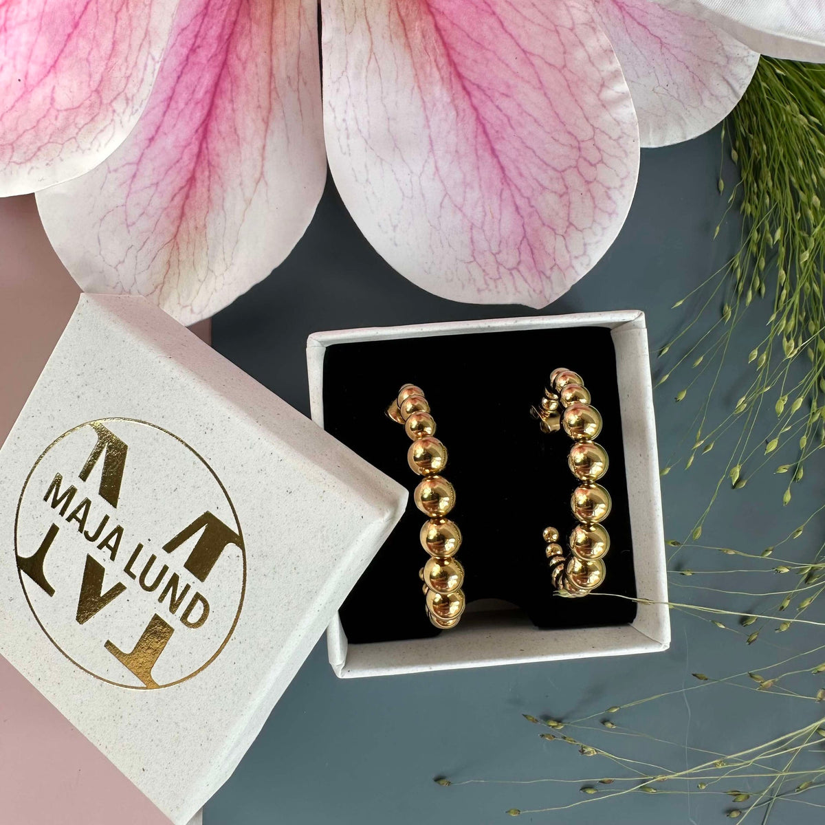 Oorbellen Gunilla 25 mm - 18k verguld