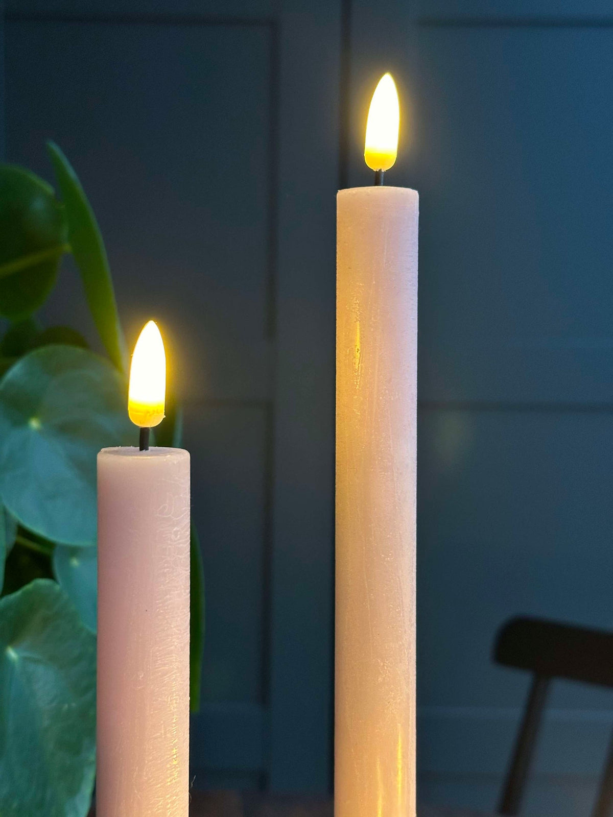 LED Licht pakket met 9 LED kaarsen - Roze