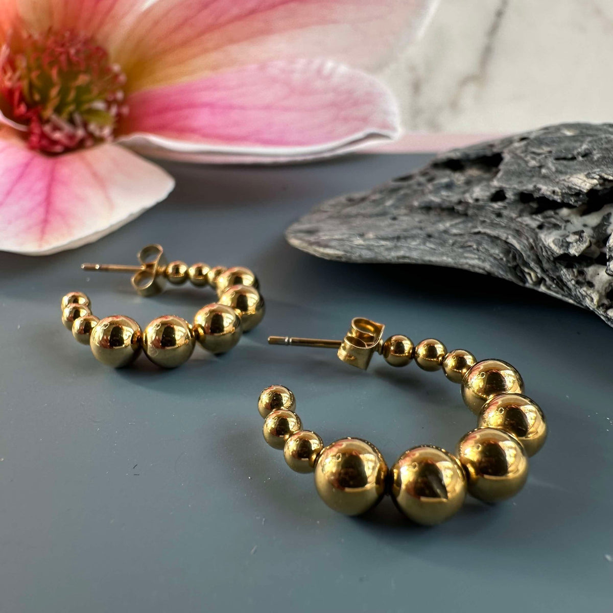 Oorbellen Gunilla 20 mm - 18k verguld