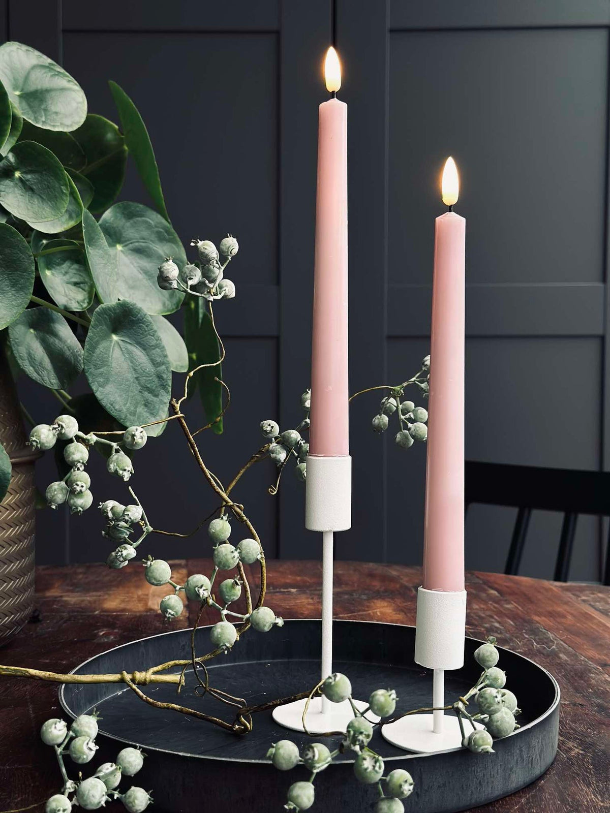 LED Taperkaarsen Roze - 2 stuks
