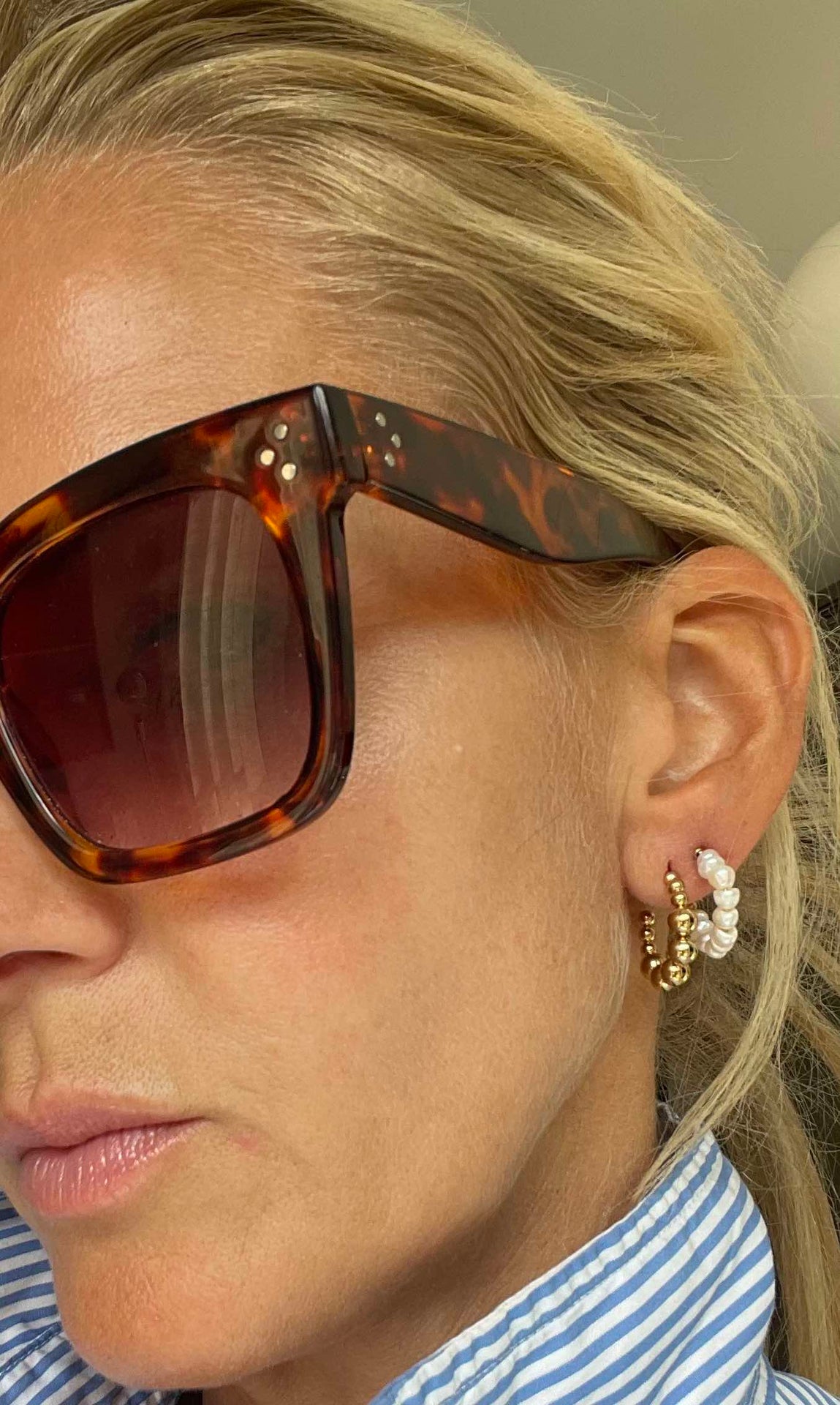 Oorbellen Gunilla 20 mm - 18k verguld
