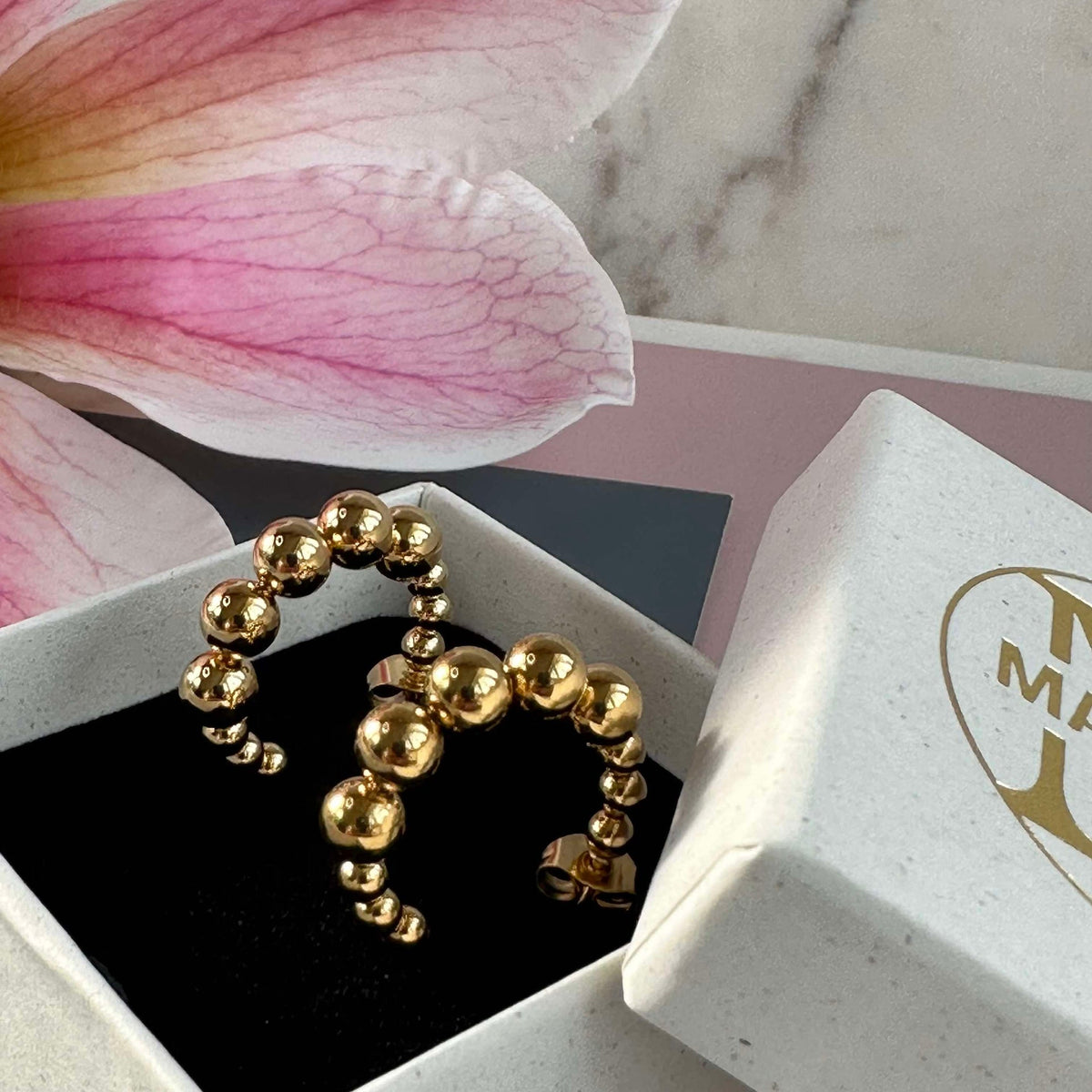 Oorbellen Gunilla 20 mm - 18k verguld