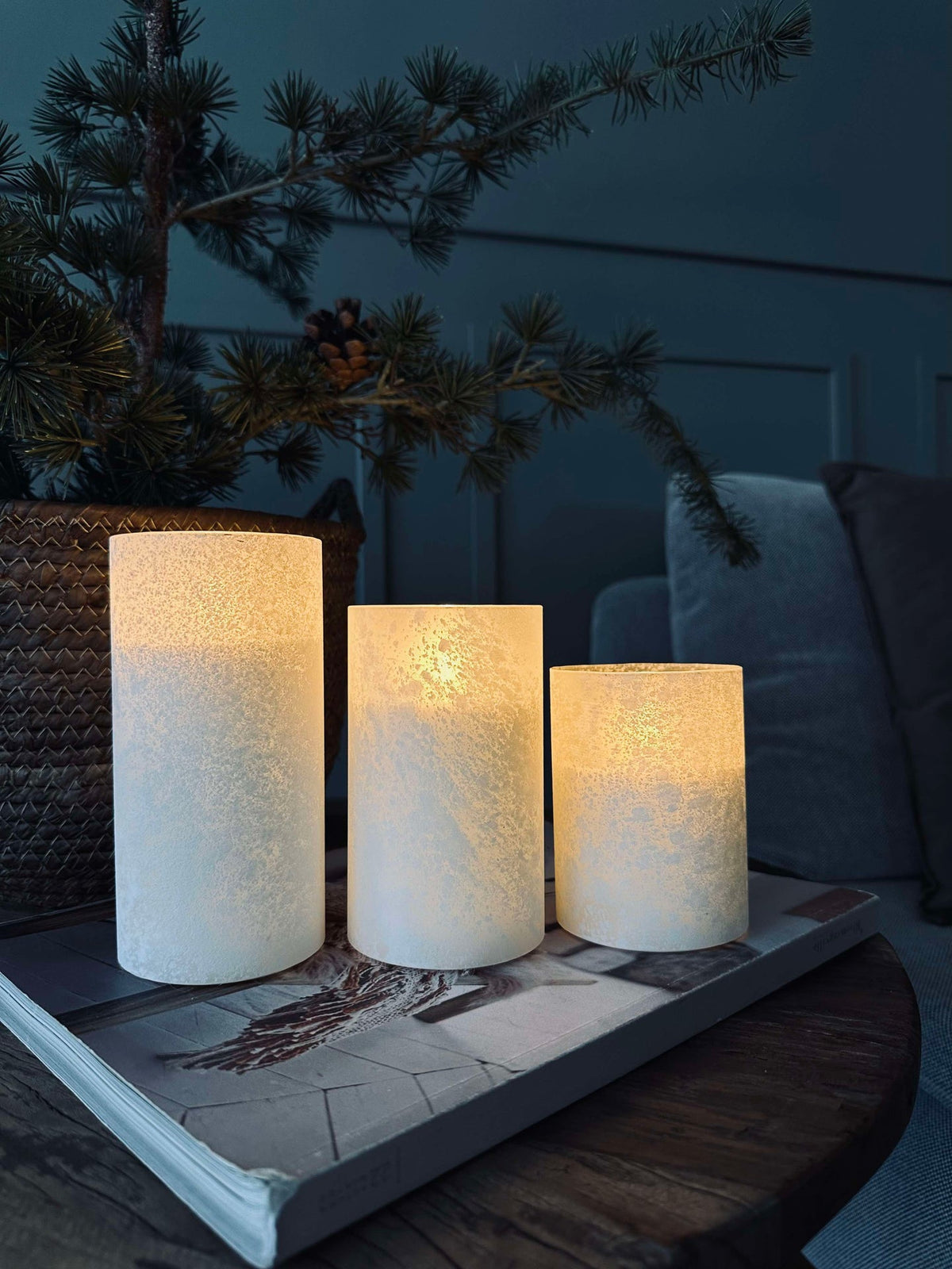 LED Kaars FROZEN - Wit 3 stuks