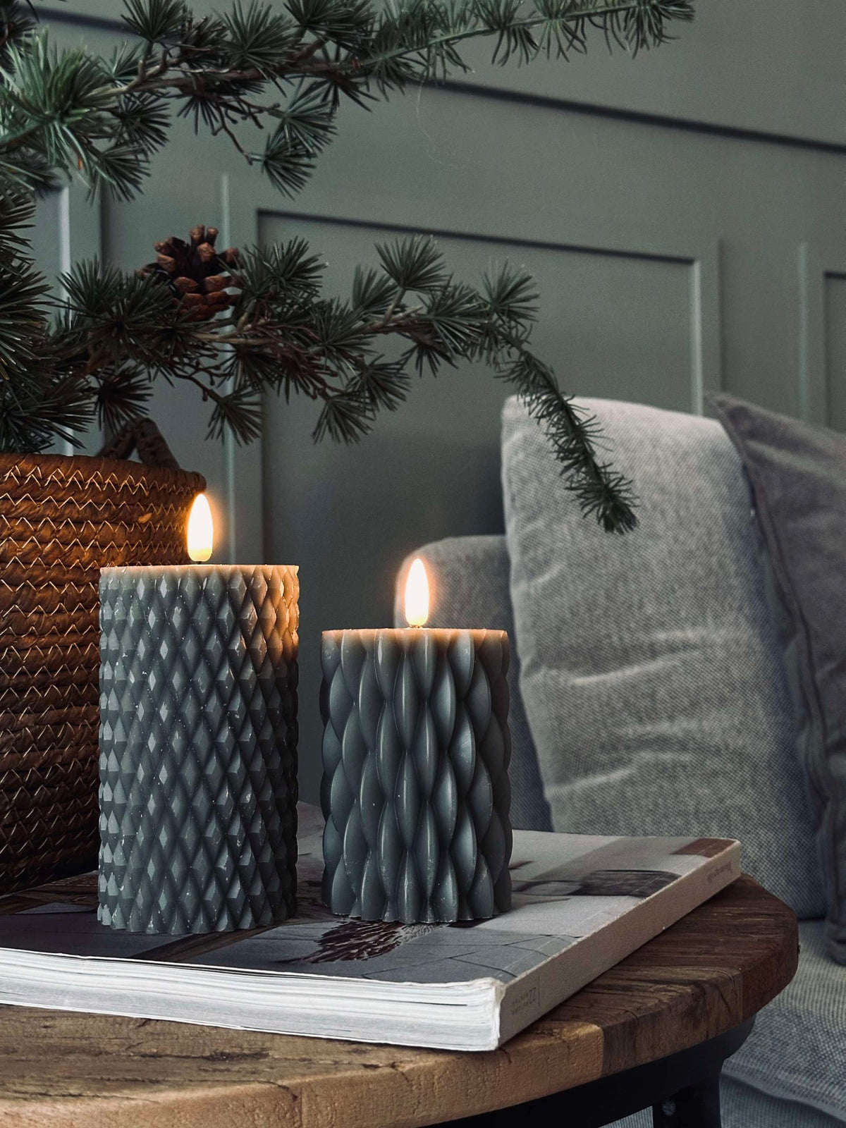 LED Bloklys / Design – 2 stk Groen