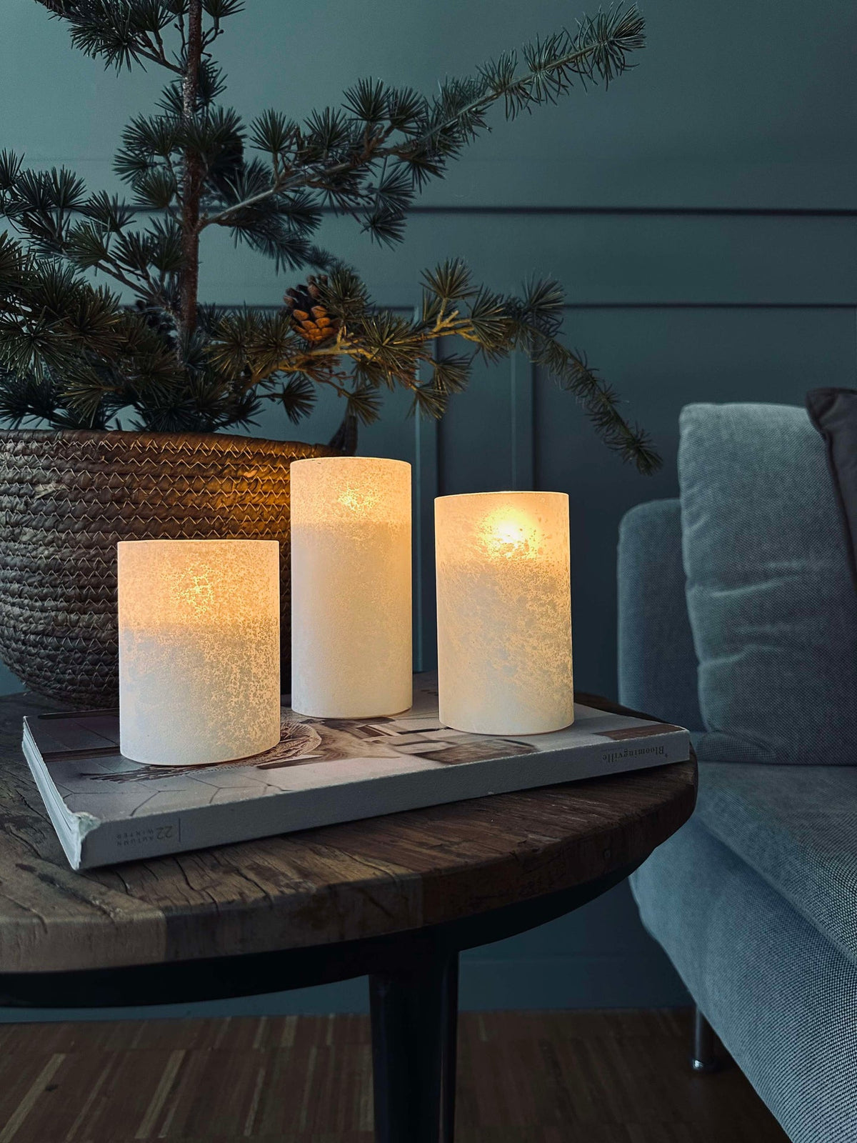 LED Kaars FROZEN - Wit 3 stuks