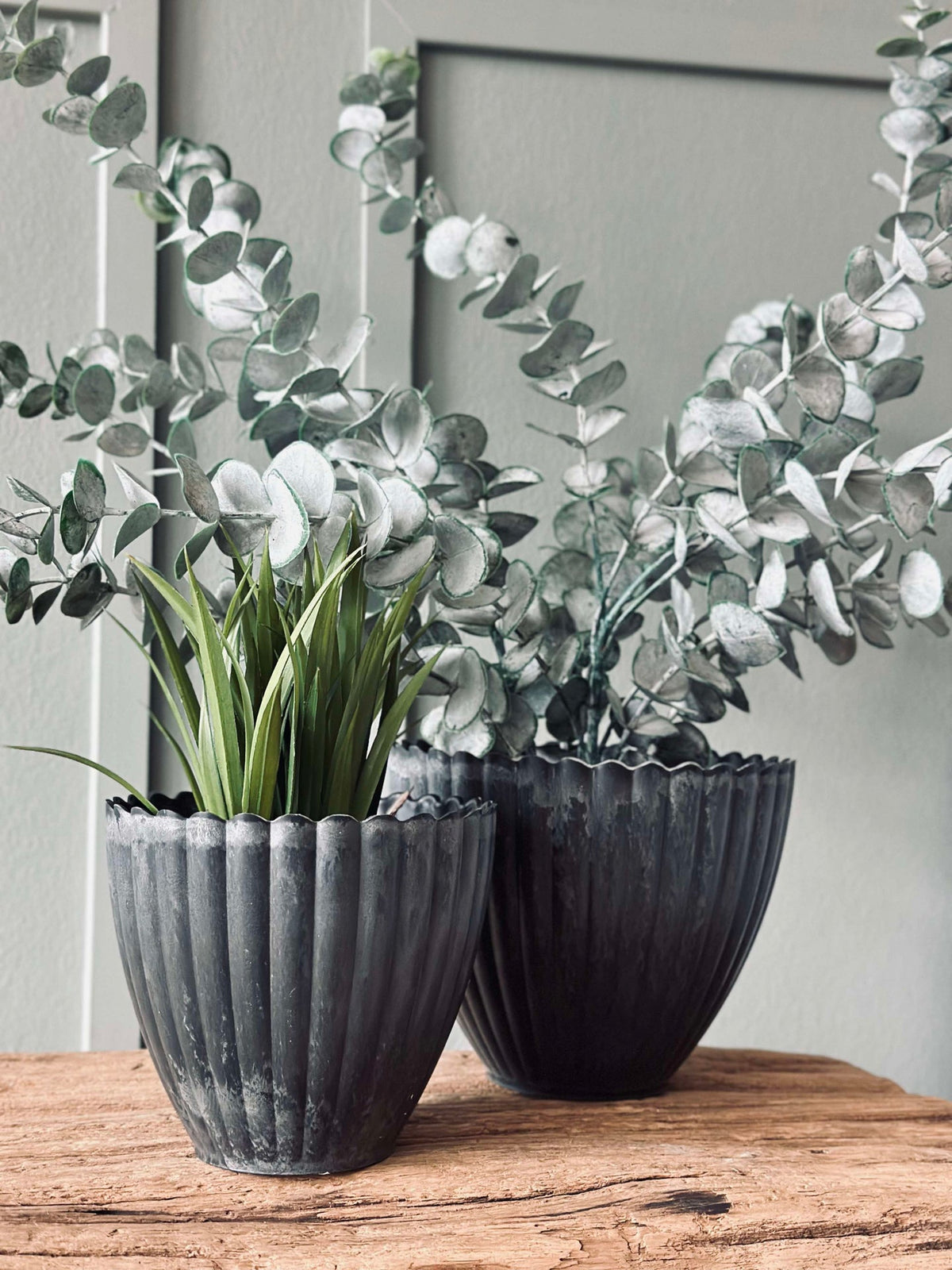 Pot in betonlook - Groot Grijs