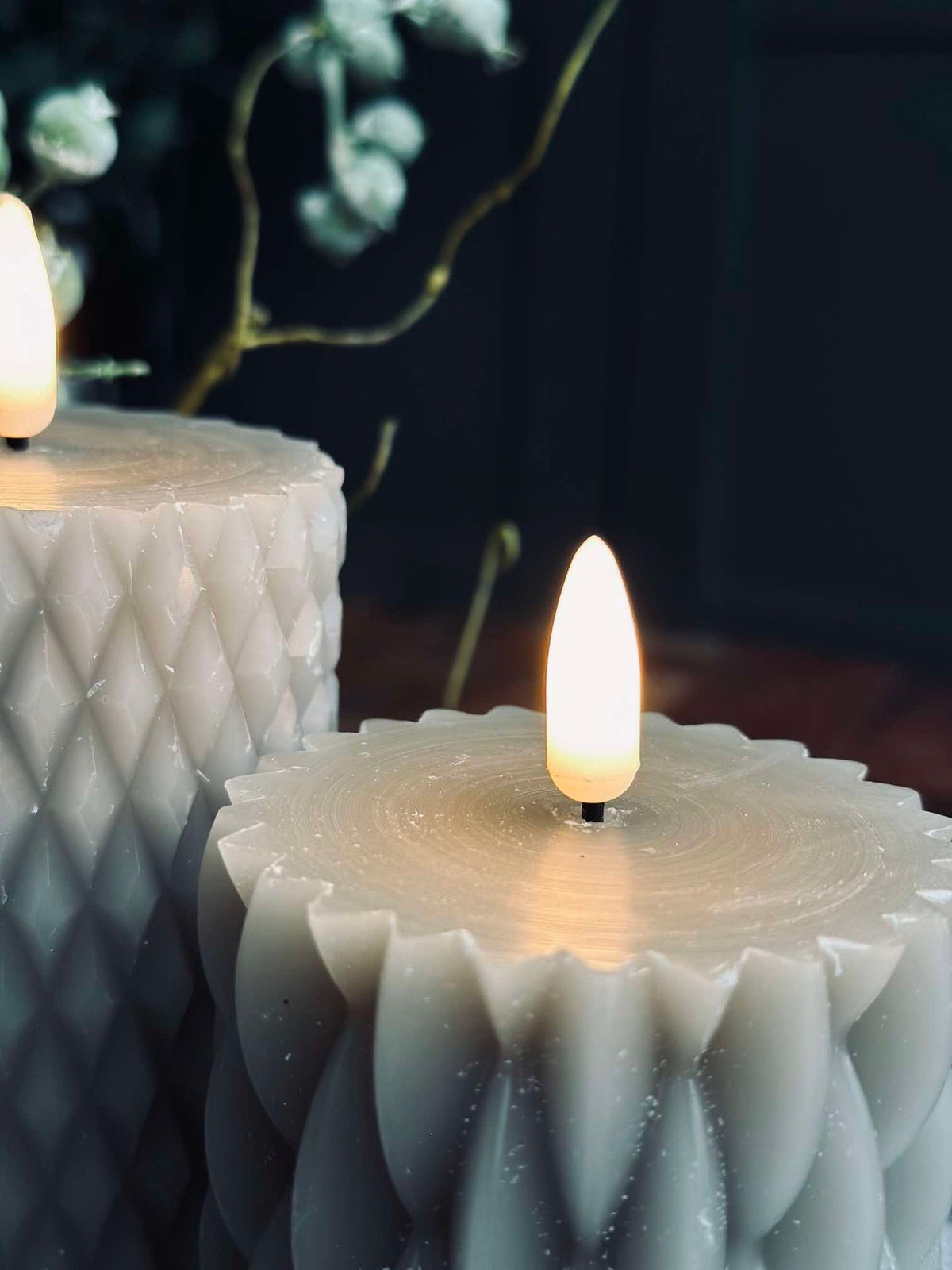 LED Blokkaarsen / Design – 2 st. Sand