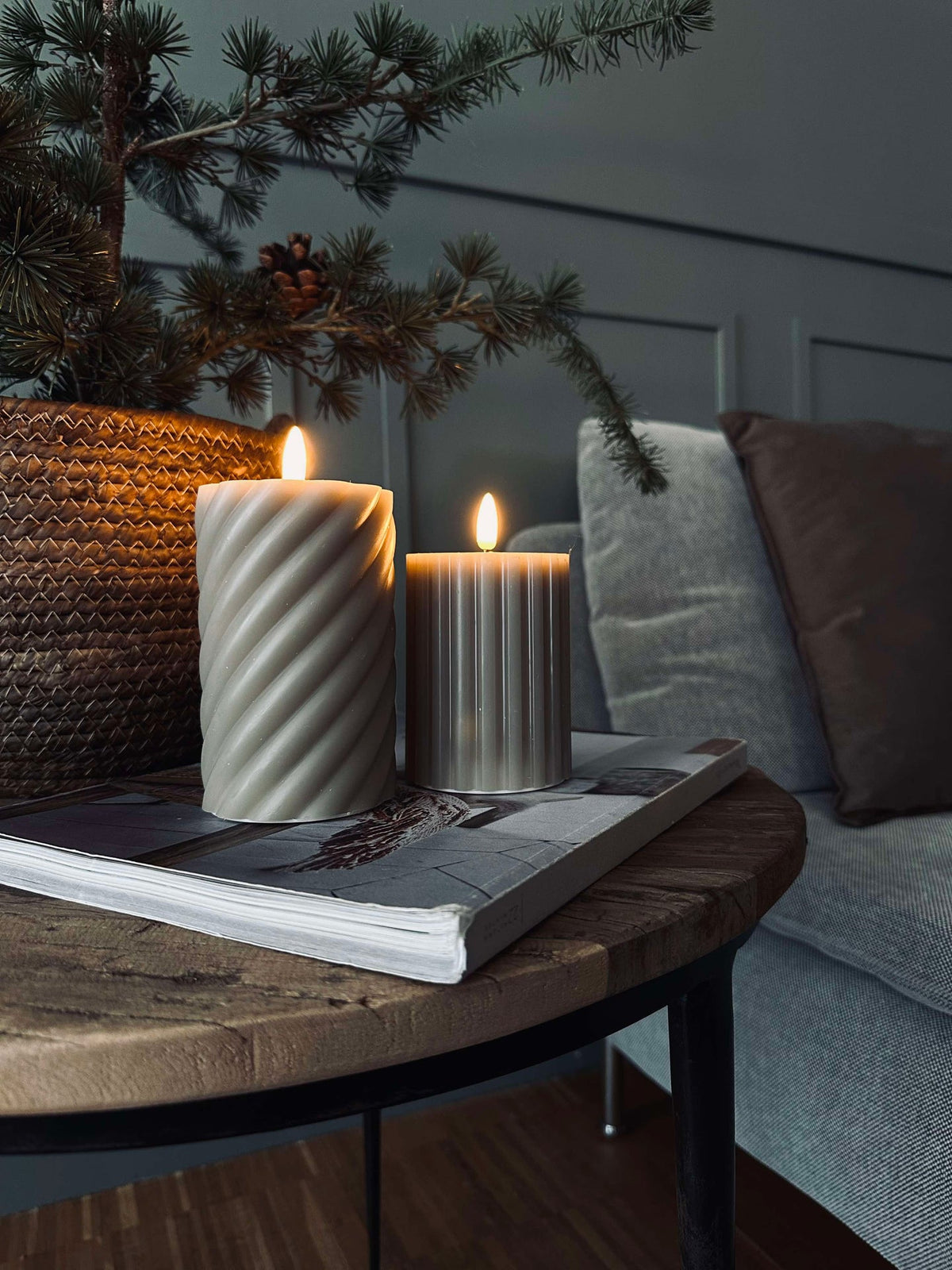LED Blokkaarsen / Design – 2 st. Zand