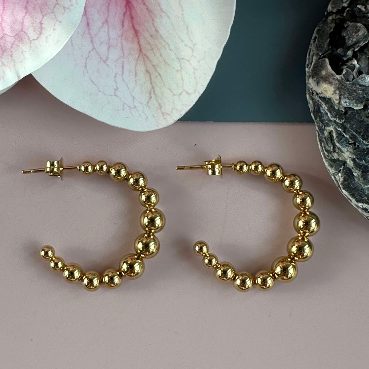 Oorbellen Gunilla 25 mm - 18k verguld