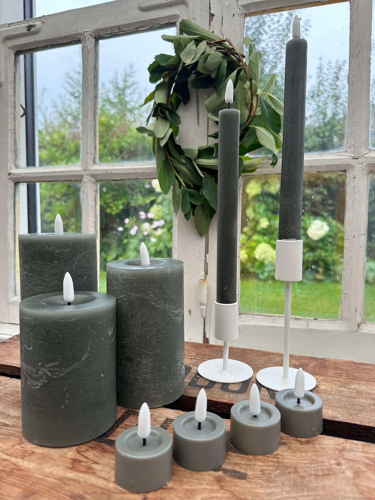 LED-lichtpakket met 9 LED-lichten - grijs/groen