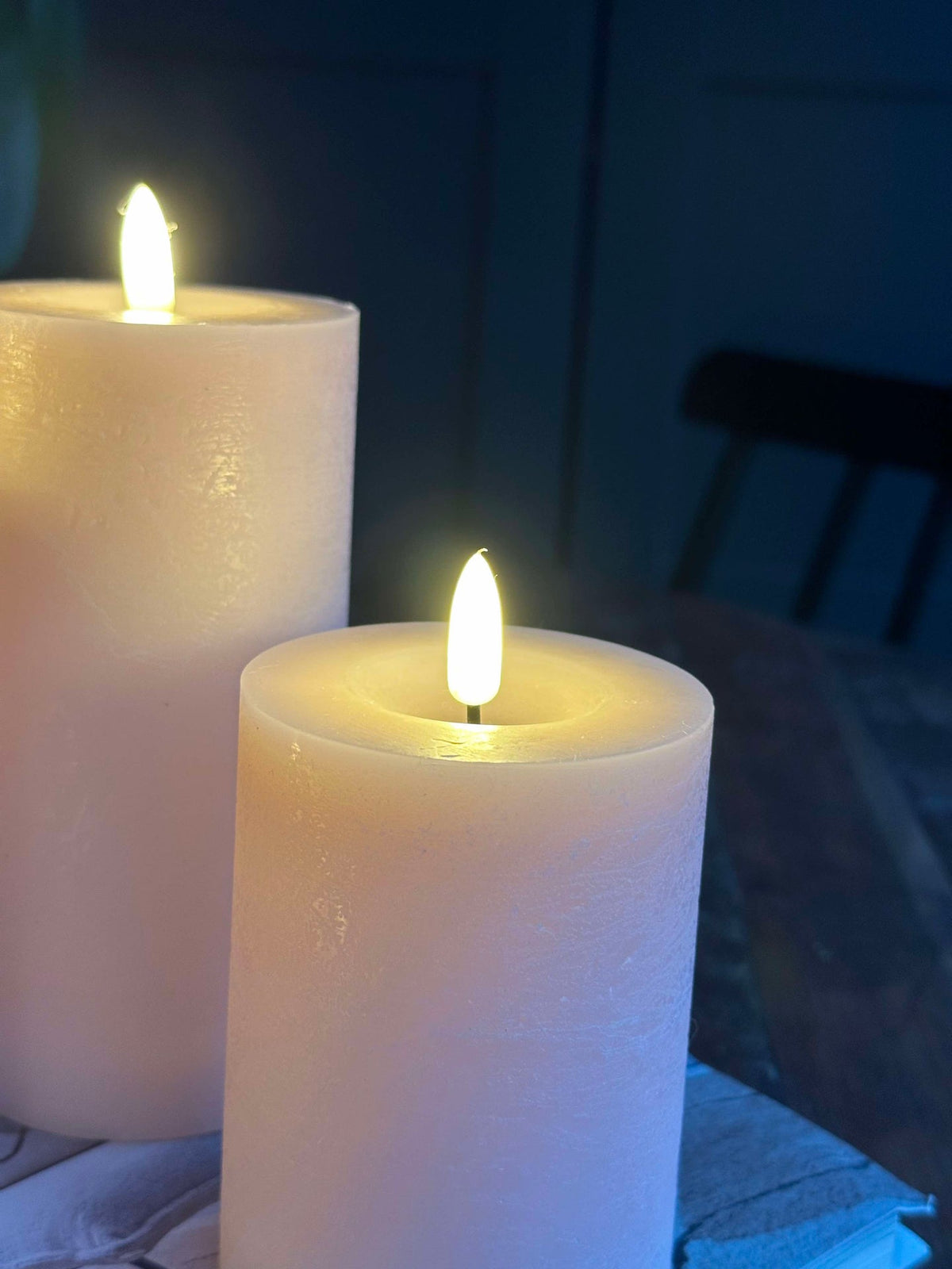 LED Licht pakket met 9 LED kaarsen - Roze