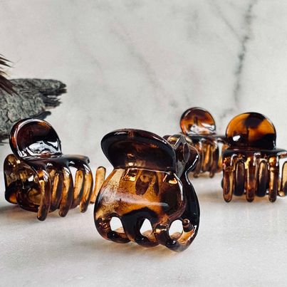 Haarklemmen Gaisa Brown mini - 4 stuks