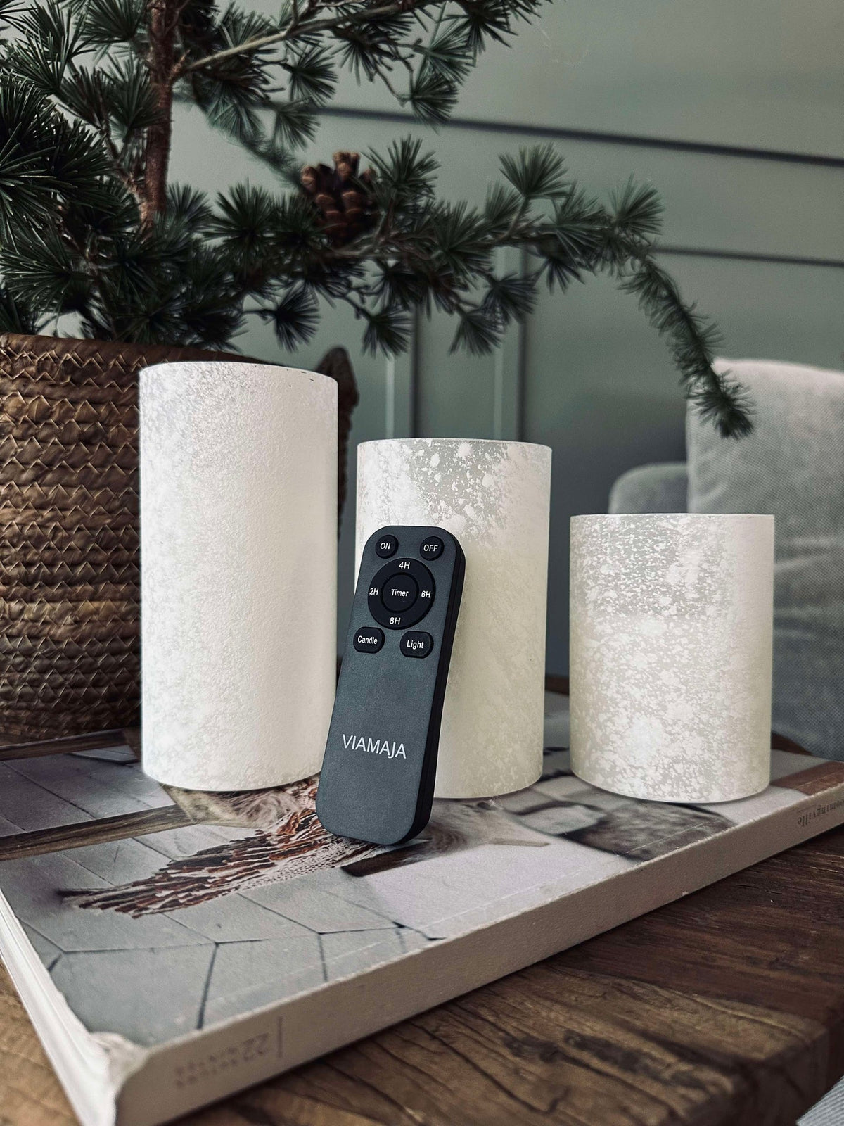 LED Kaars FROZEN - Wit 3 stuks