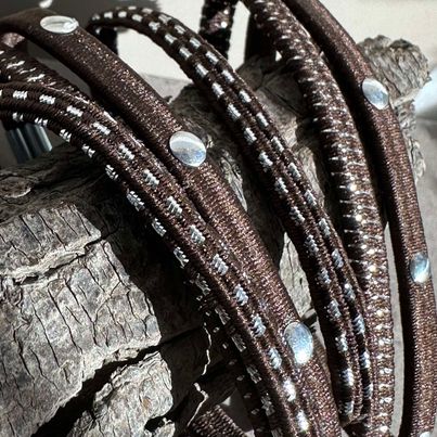 Haarelastiekjes Brown / Silver - 3 mix