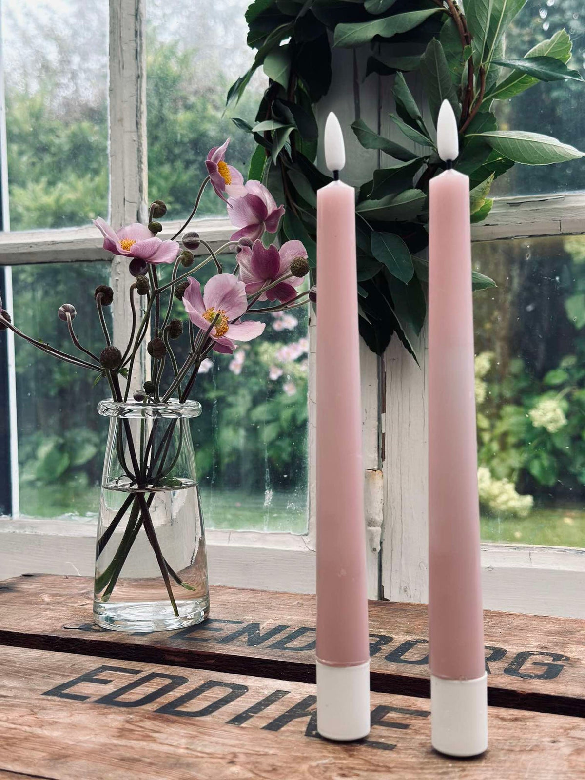 LED Taperkaarsen Roze - 2 stuks