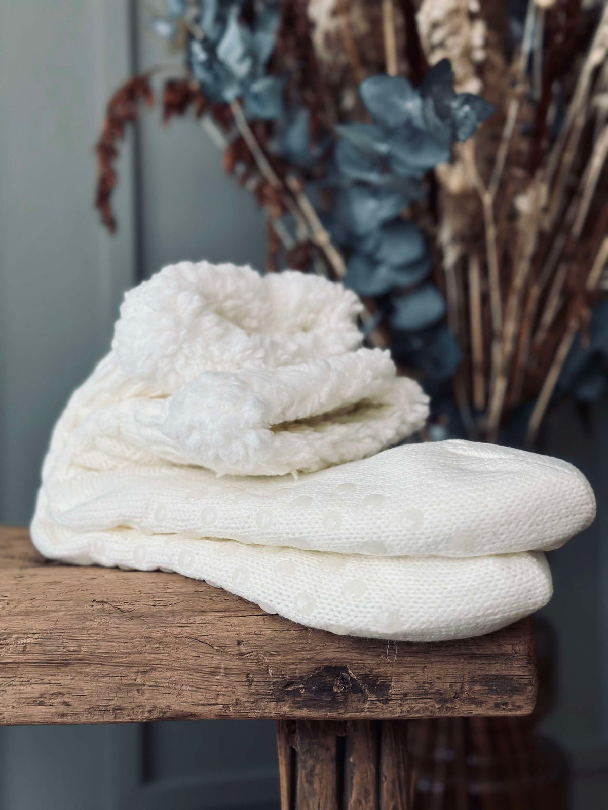 Sokken Fleece off white