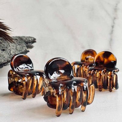 Haarklemmen Gaisa Brown mini - 4 stuks