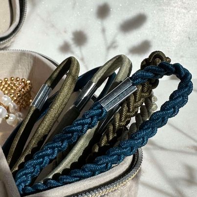 Haarelastiekjes Blue / Green - 6 stuks