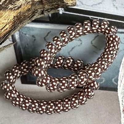 Haarelastieken Spiraal Brown - 2 stuks