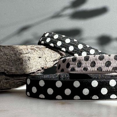 Haarelastieken Black / Grey - 3 stuks
