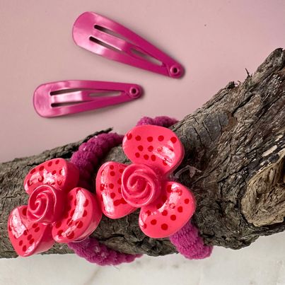 Haartoebehoren set Signe - Roze