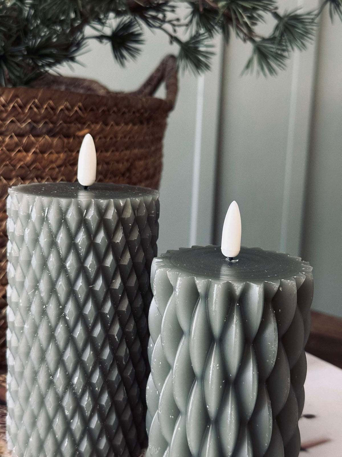 LED Bloklys / Design – 2 stk Groen
