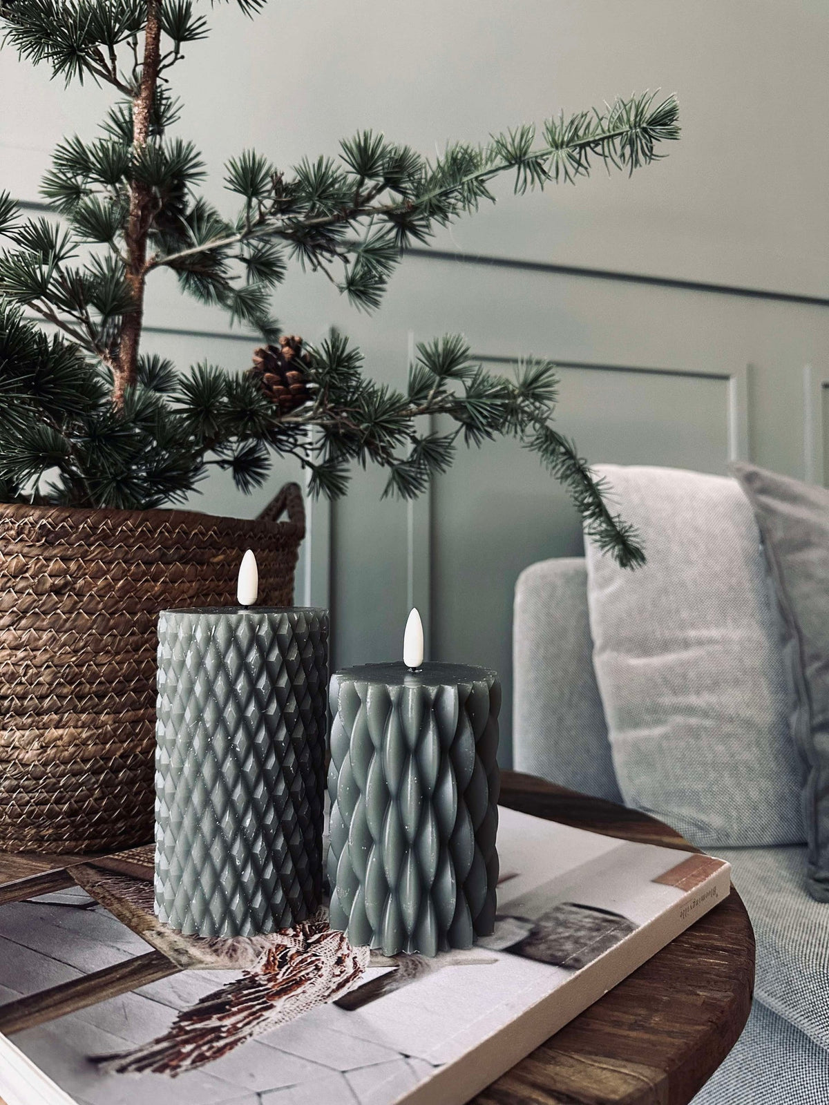 LED Bloklys / Design – 2 stk Groen