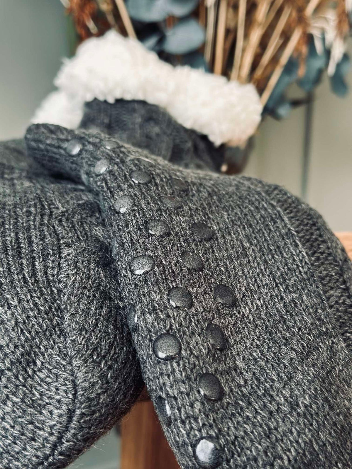 Sokken Fleece Stone