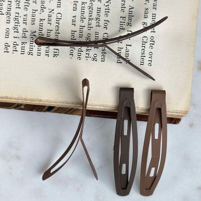Haarspelden Mat Brown - 4 stuks