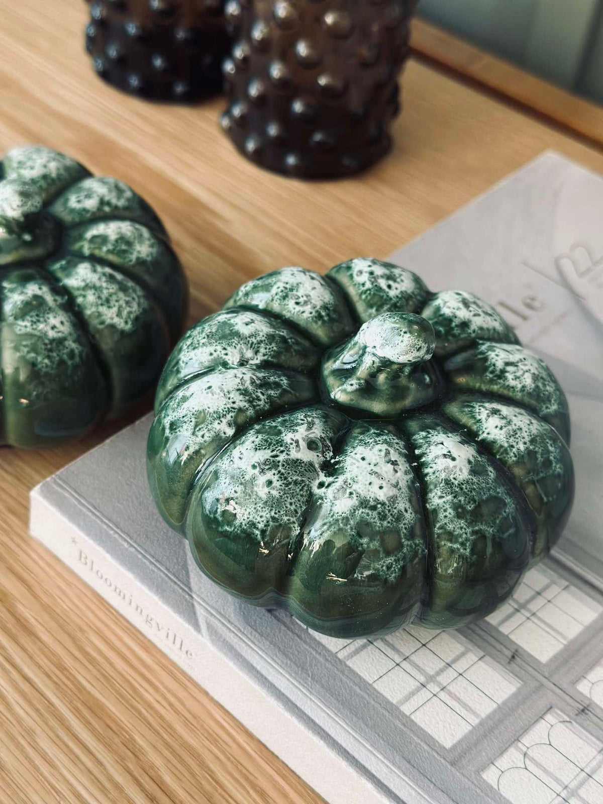 Pompoen small - Groen keramiek