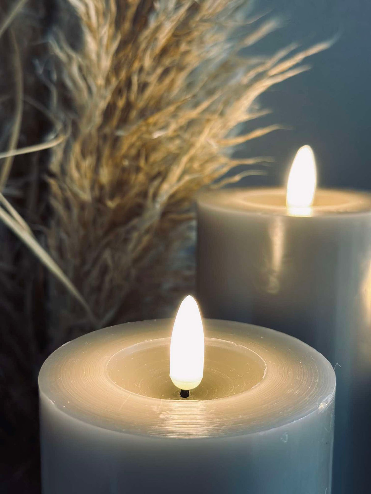 LED Blokkaarsen / Zand – 3 st. blokkaarsen