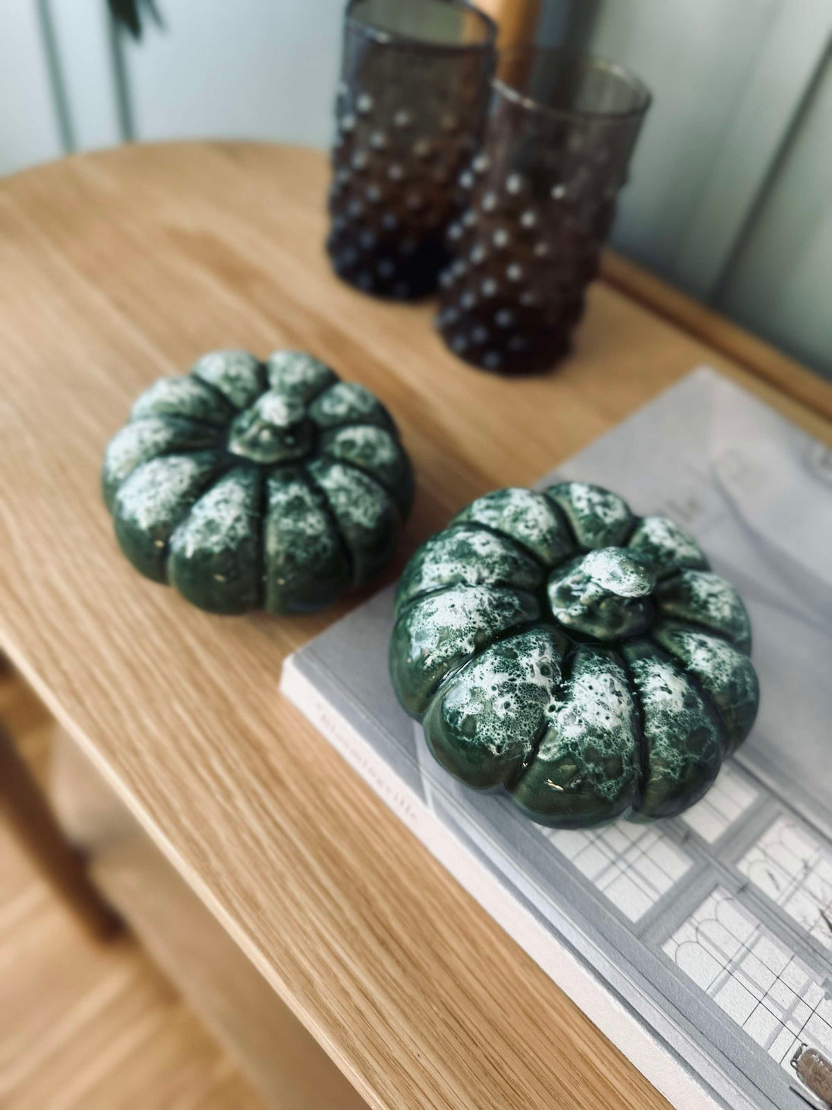Pompoen small - Groen keramiek