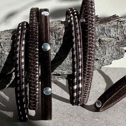 Haarelastiekjes Brown / Silver - 3 mix