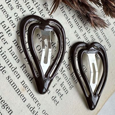 Haarspeldjes Brown Heart - 2 st.