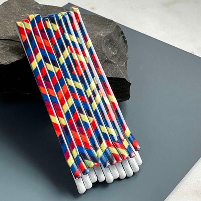 Haarspelden color stripes - 10 stuks