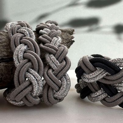 Haarelastiekjes Sally Grey / Silver